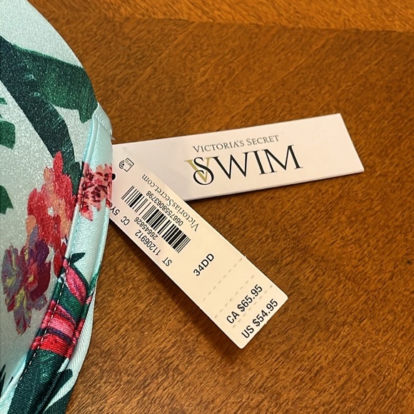 Victoria's Secret Bombshell Push-Up Bikini 34DD & Large Side-Tie Cheeky Bottom - Picture 11 of 16